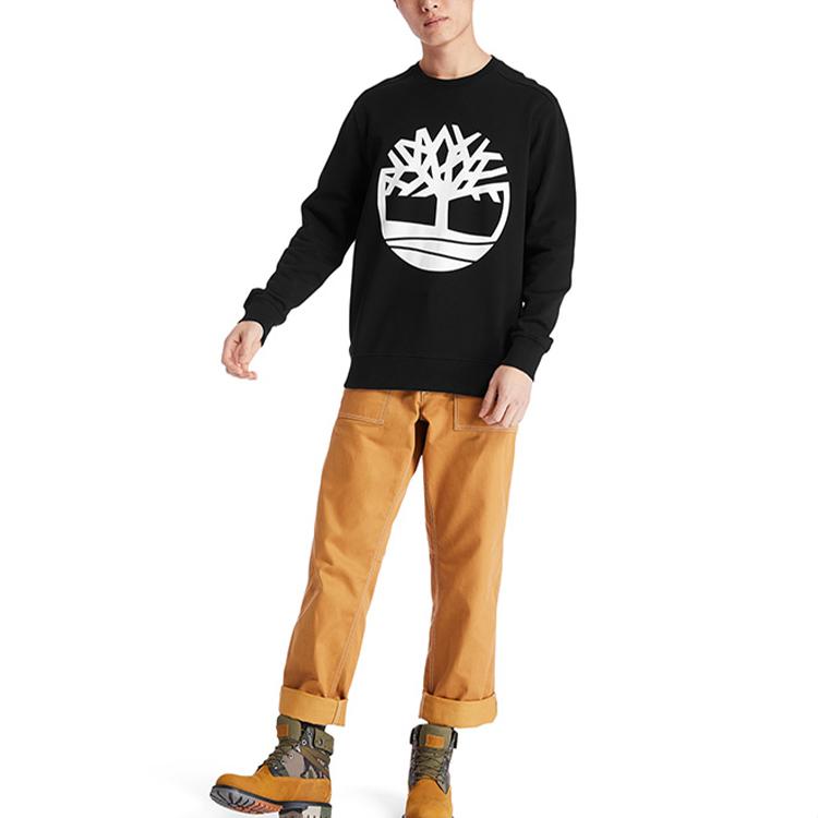 Timberland Baum Logo Grafik Rundhals Sweatshirt Herren Sweatshirts Schwarz A2BJ8-N92