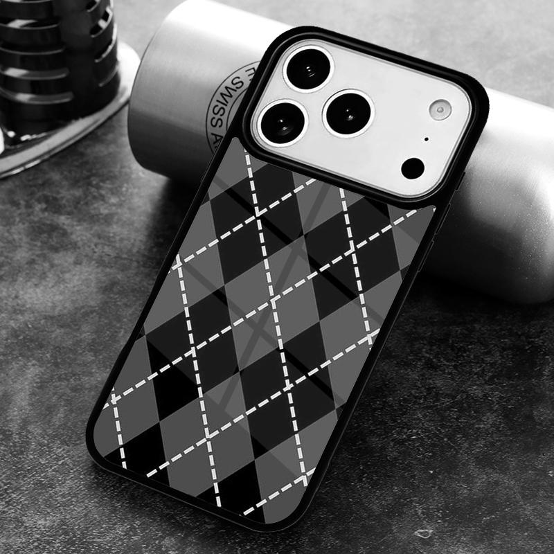 Blair Argyle Pattern Phone Case For iPhone 17 16 15 14 13 12 11 Pro Max Plus 17Air Soft Silicone Cover