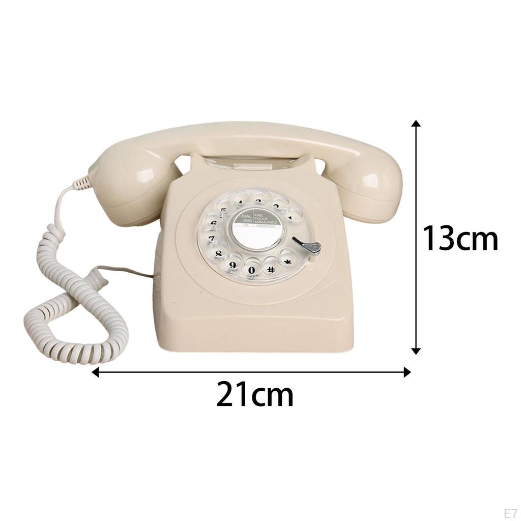 Vintage Rotary Dial Phone Corded Telephone Old Fashion Retro Landline