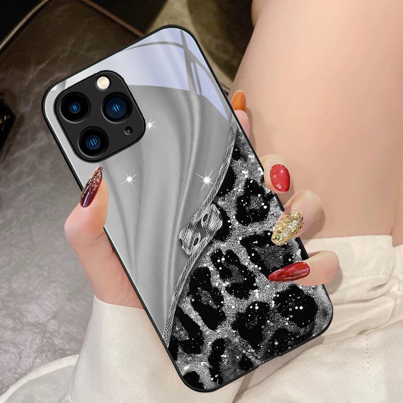 Colorful Patterns For IPhone 16 Pro Max 15 Pro 14 13 12 Mini 11 XS Max XR 7 8 Plu SE 2022 Tempered Glass Phone Case