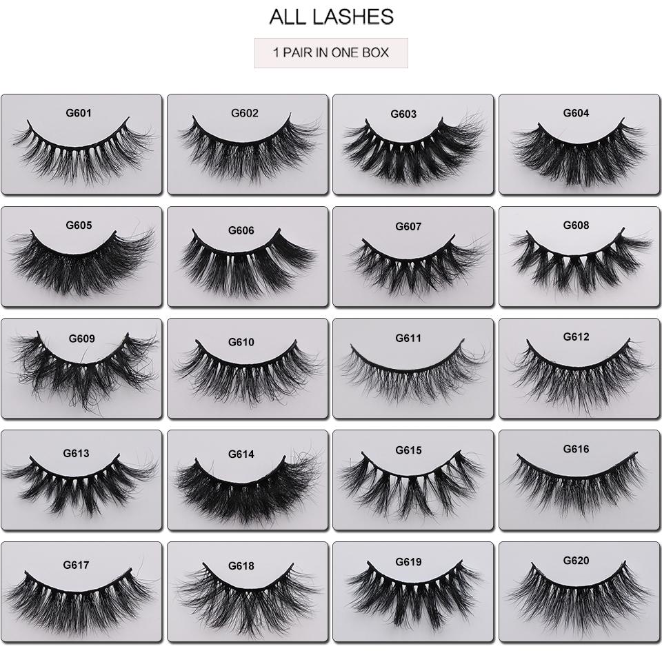 1 Pair Mink Lashes Wholesale Fluffy Natural Lashes Vendors Makeup 3d Mink Lashes