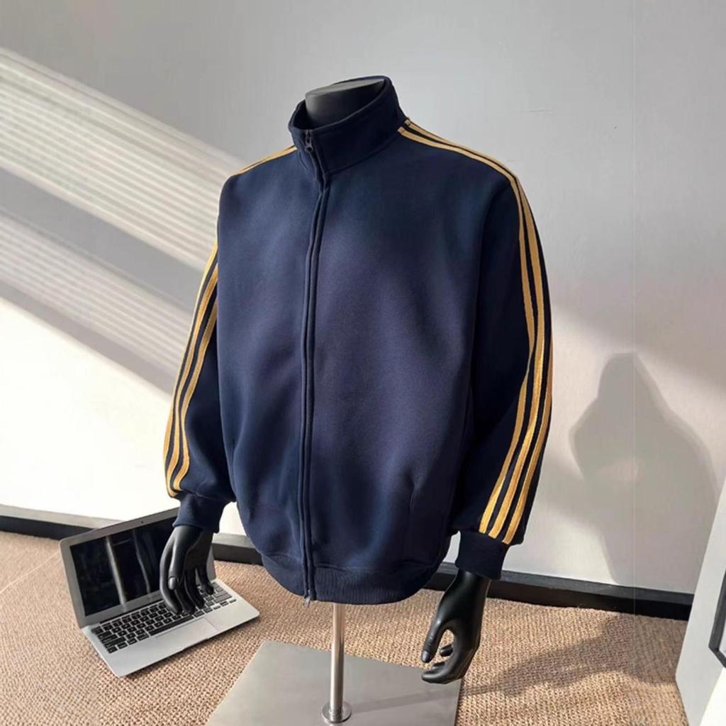 Herren Kapuzenjacke mit Reißverschluss und Stehkragen - Lässige Trendige High Street Sportjacke