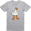 Unisexs Funny T-Shirt Rude Seagull Design Regular Fit Cotton Tee Unisex Unisex Print Cartoon Graphic Cotton T Shirts Breathable Workout