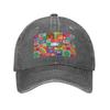 Hey Duggee Teenage Baseball Caps Snapback Denim Fabric Hats Adjustable Casquette Hip Hop Baseball Cowboy Hat for Unisex Women