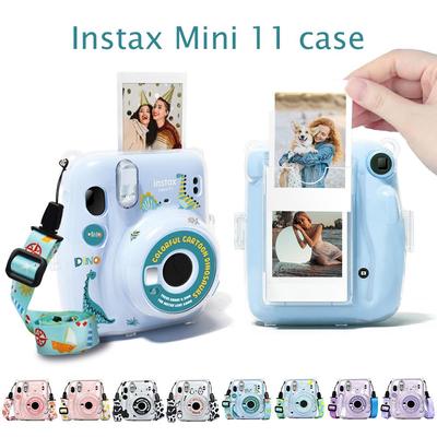 Transparente Kristall-Kameratasche mit Fotofilmfach für Fujifilm Instax Mini 11 Sofortbildkamera, klare Schutzhülle