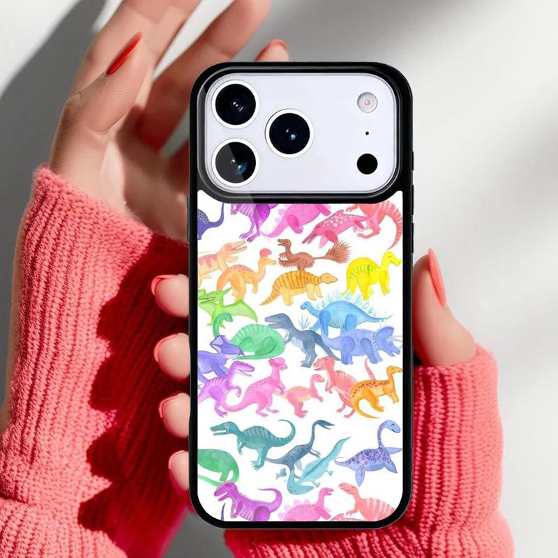 

Cute Dinosaur Baby Phone Case for iPhone 17 16 15 14 13 Pro Max Back Cover for 12 11 Pro Coque iPhone17 Pro Max