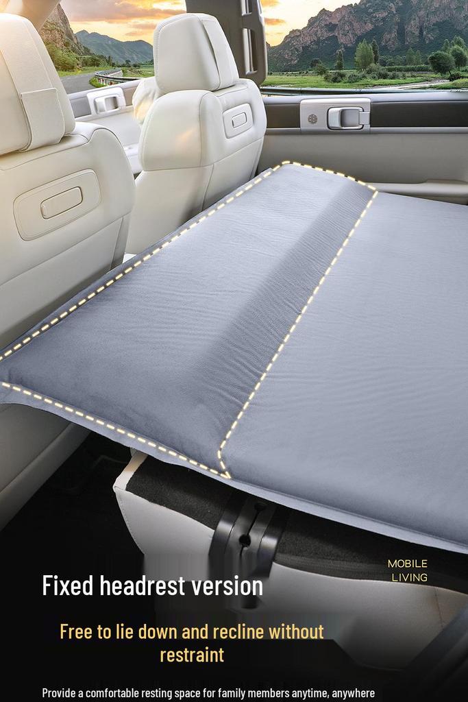 Leopard Titanium 7 Inflatable Car Camping Mattress - Travel Air Cushion for Vehicle Trunk