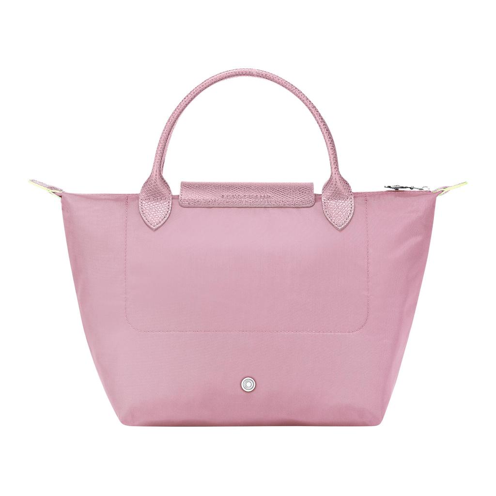 Longchamp Borsa Tote Le Pliage Green con Ferramenta in Metallo Argentato in Pelle Piccola Rosa da Donna 1621919P75