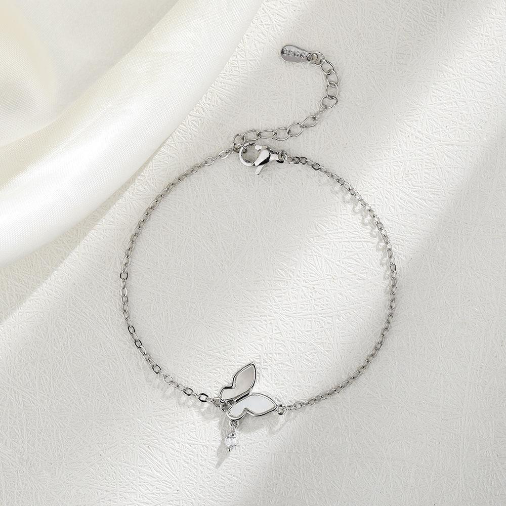 925 Silver Multicolour Bead Bracelet For Women Three Layers Geometry Drip Glaze Versatile Jewelry Dropship