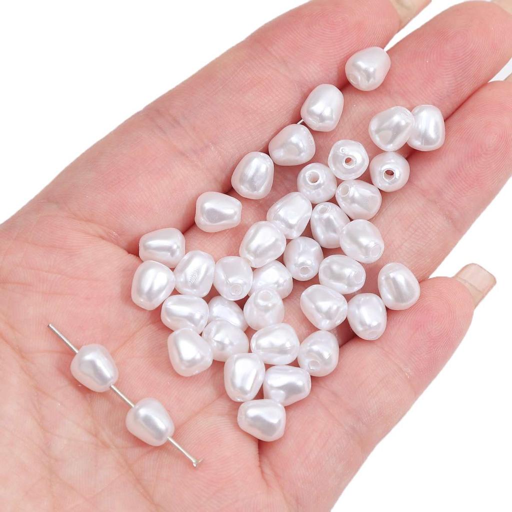 Geometry Shaped Imitation ABS Pearl Beads Straight Hole DIY Bracelet Jewelry Accessories
