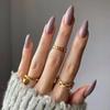 Mittelange einfarbige Aufkleb-Nagelspitzen - Fortgeschrittene Nailart-Patches
