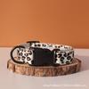 Leopard Print Dog Collar Adjustable Thickened Comfortable Small Medium Large Dogs