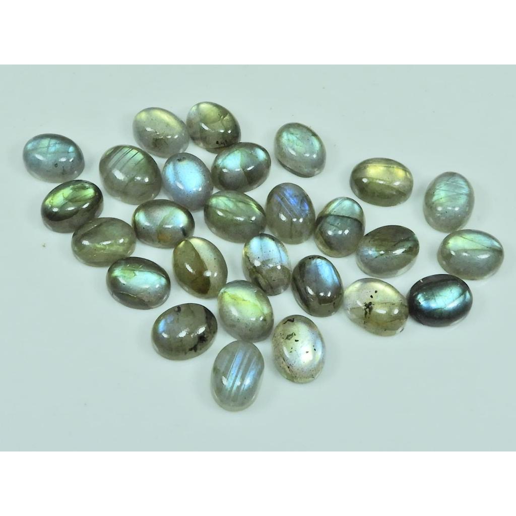 7X9MM Natural Labradorite Oval Cabochon Loose Gemstone 24 Pcs Lot 55Cts. C-3120