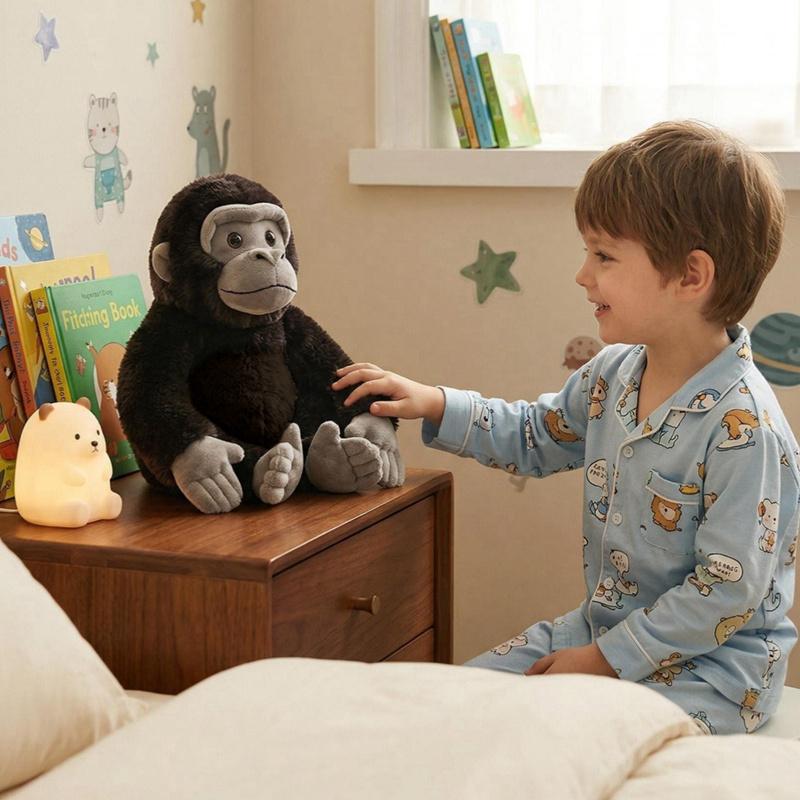 Simülasyon Yumruk Goril Peluş Bebek Anne ve Bebek Uzun Kollu Maymun Hayvan Dolgulu Oyuncak Ev Dekorasyonu Çocuklar İçin Hediye