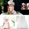 Apron Chef Hat Photo Accessories Baby Costume Infant Photo Clothes Newborn Photography Props