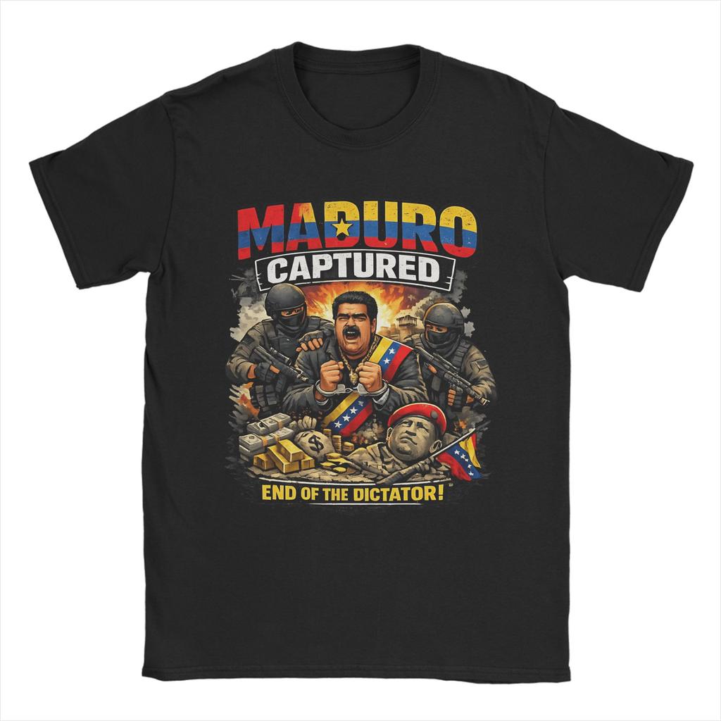 Men's T-Shirts Nicolas Maduro Wanted Vintage Pure Cotton Tees Short Sleeve  T Shirt Round Collar Clothes Classic