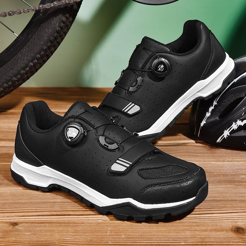 Mens Mountain Bike Cycling Shoes With Cleat System Breathable Lightweight Trail Riding Footwear