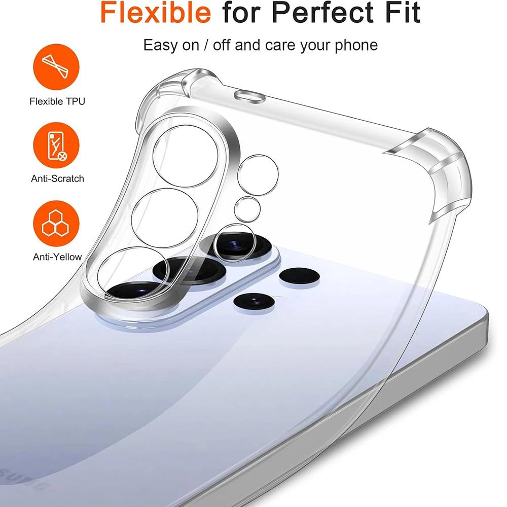 Shockproof Armor Case For Samsung Galaxy S26 Ultra S26+ S 26 SamsungS26 Plus S26Ultra 5G Clear Silicone Cover Transparent Funda