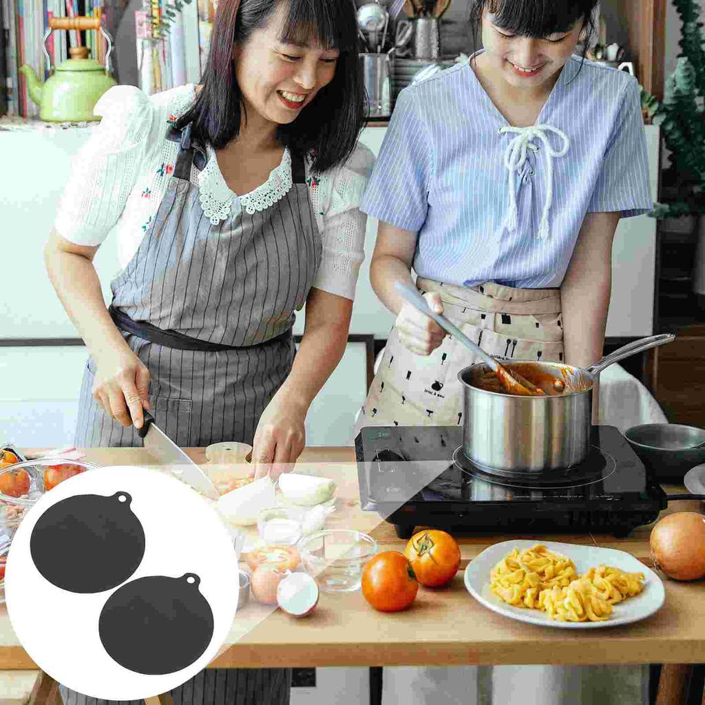 2 Pcs Induction Cooker Silicone Mat Pad Countertop Wear-resistant Heat-resistant Cooking Cooktop Microwave Clean