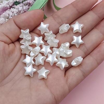 Acrylic White Jewelry Making Star Imitation Pearl Pendant Love Earring Accessories 5pcs/20pcs Shell Heart Beads For DIY Bracelet Necklace