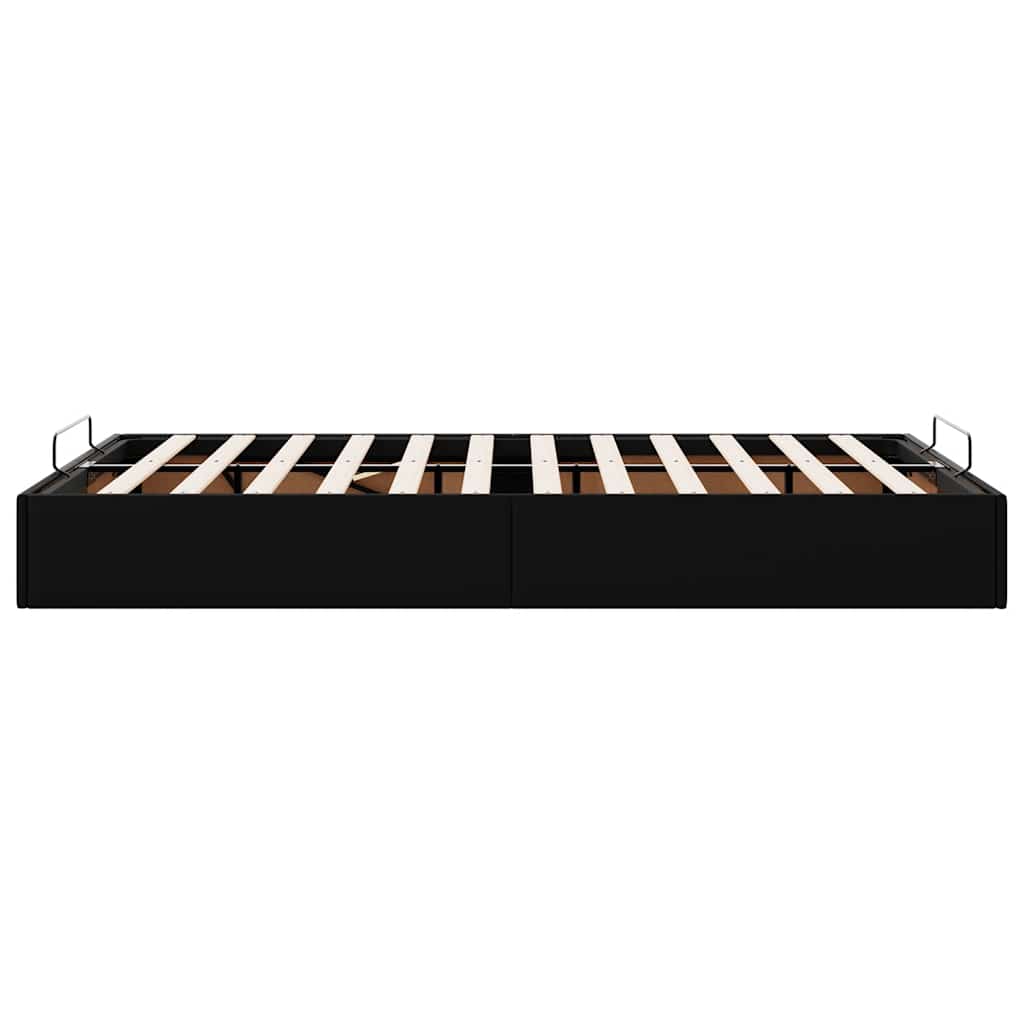 Ottoman Bed without Mattress Black 120x200 cm Faux Leather