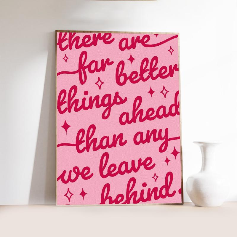 Pink Love Heart and Playing Cards Preparatory Student Canvas Print Poster Bauhaus Wall Art Poster Coffee House Bar Home Decor