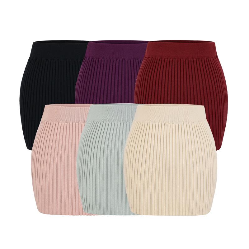 Korean Style 2026 V-Neck Off-Shoulder Knit Top + High-Waist Skirt Set for Women