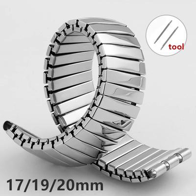 Elastisches Edelstahl-Uhrenarmband für Swatch Uhren Herren Damen Poliert Matt Silber Metall Armbänder Ersatzarmband