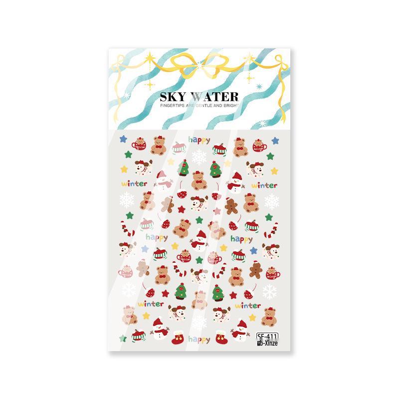 

SKY Ultra-thin Christmas Nail Art Stickers: Snowman, Reindeer, Bear & Snowflake Decals