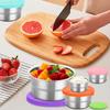 Stainless Steel Food Container 5 Pieces Stainless Steel Containers with Lids Round Food Storage Nesting Snack Bowl for Kitchen