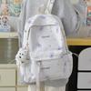 Cute Bear Print Backpack for Women and Girls Fashion School Travel Daypack with Front Pocket