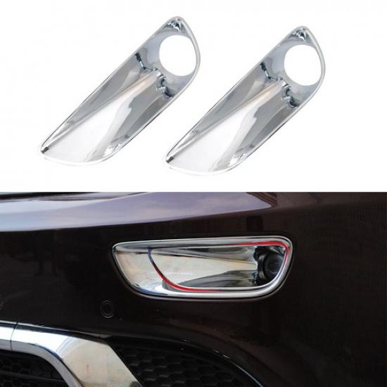 Chrome ABS Fog Light Frame Cover Trim Accessories For Jeep Grand Cherokee 2014+