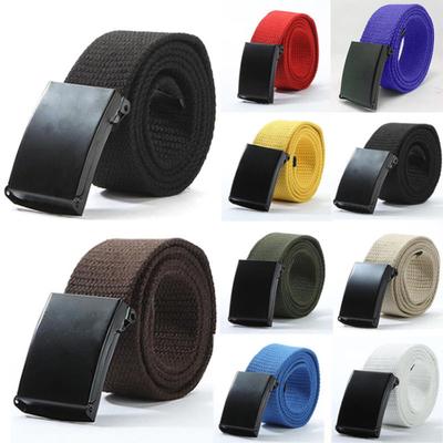 Men Women Casual Outdoor Sports Military Tactical Waistband Canvas Wide Belt