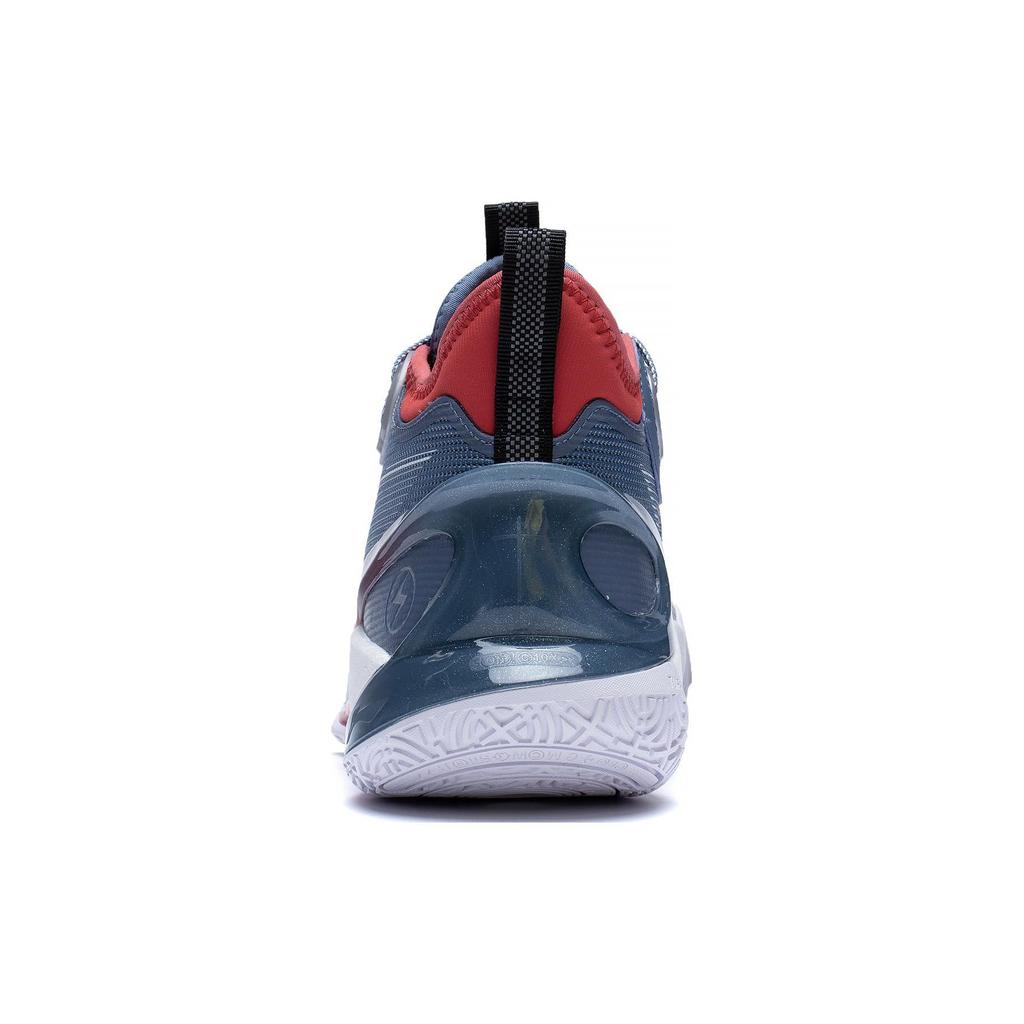 Li Ning Sonic 10 Ultra Durable Breathable Mid-Top Basketball Shoes Men Basketball Shoes Blue White Red ABAS145-7