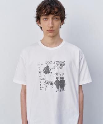 INSILENCE Knotted Graphic T-Shirt White