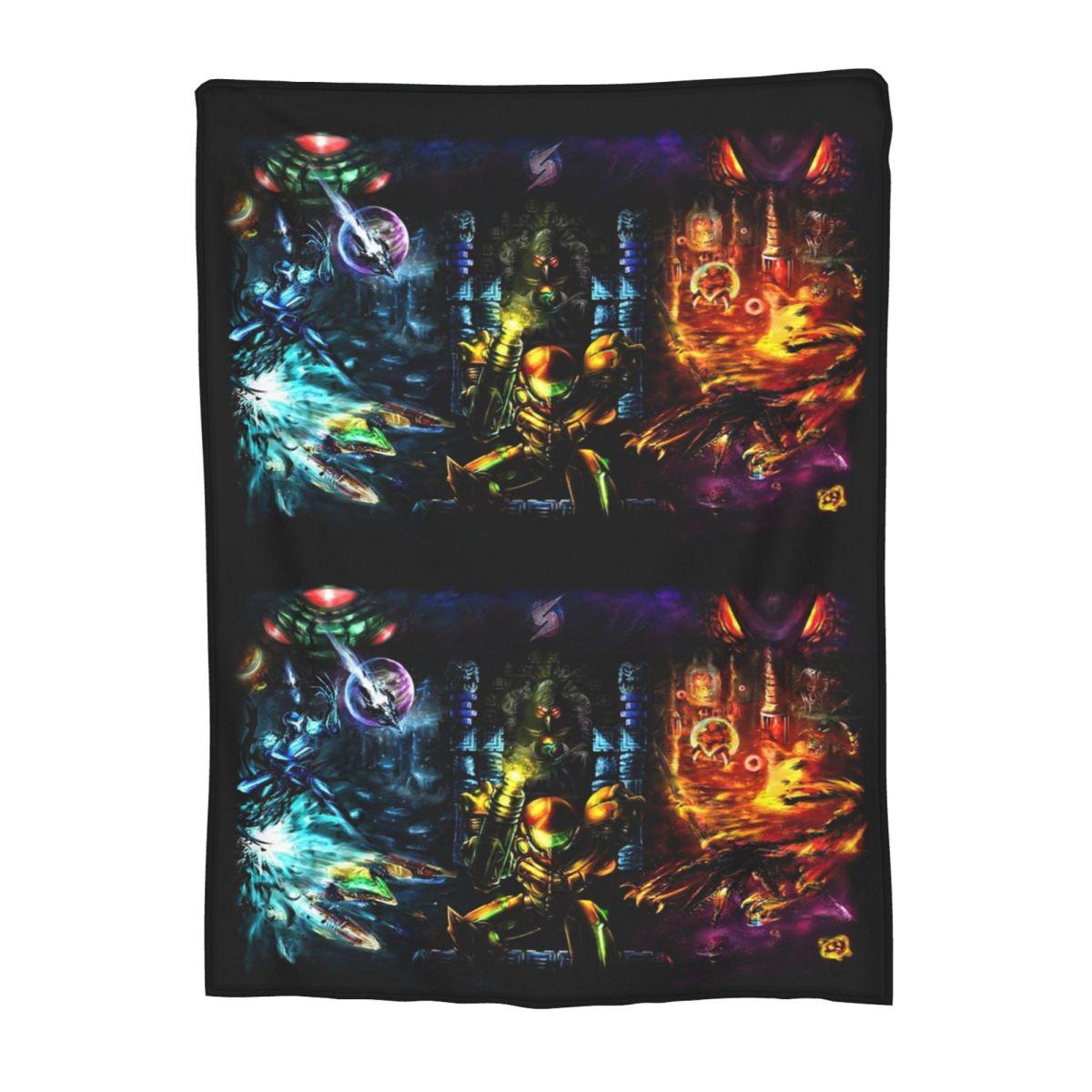 Harmony Of A Hunter 25 Years Of Metroid Blanket Fleece Multi-function Sofa Throw Blankets For Home Office Throws Bedspread Quilt 30x40in