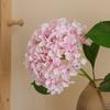 Vibrant Pink Artificial Flowers - 3pcs Realistic Hydrangea Bouquet with Green Stems - for Home, Wedding, Office, and Holiday Decor