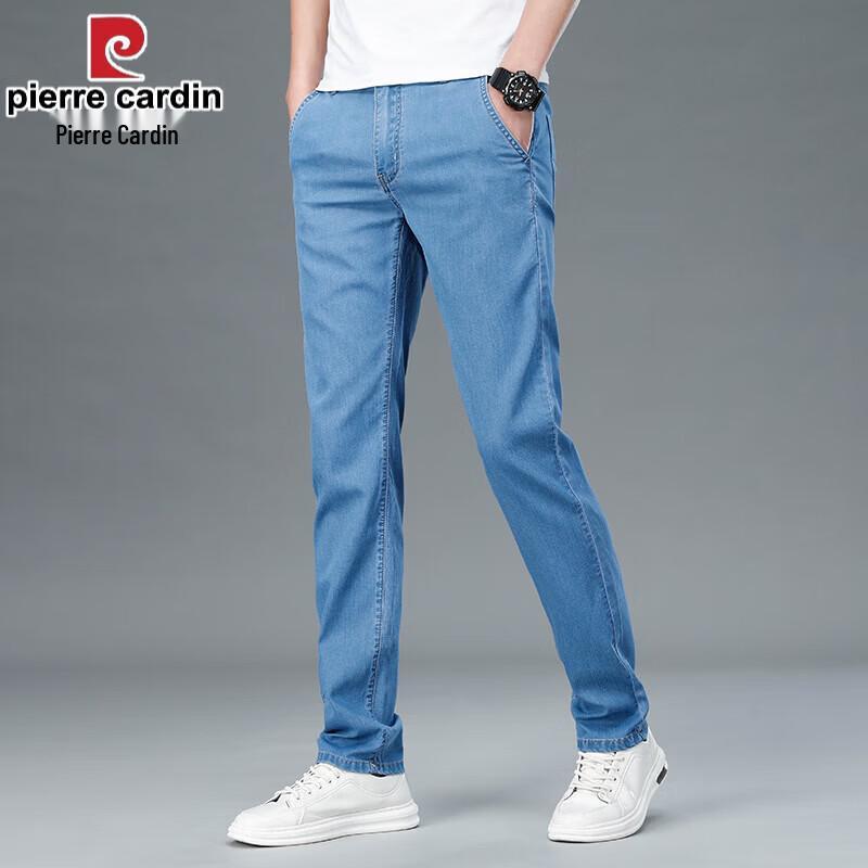 Pierre Cardin Men s Silk Blend Straight Fit Jeans 36