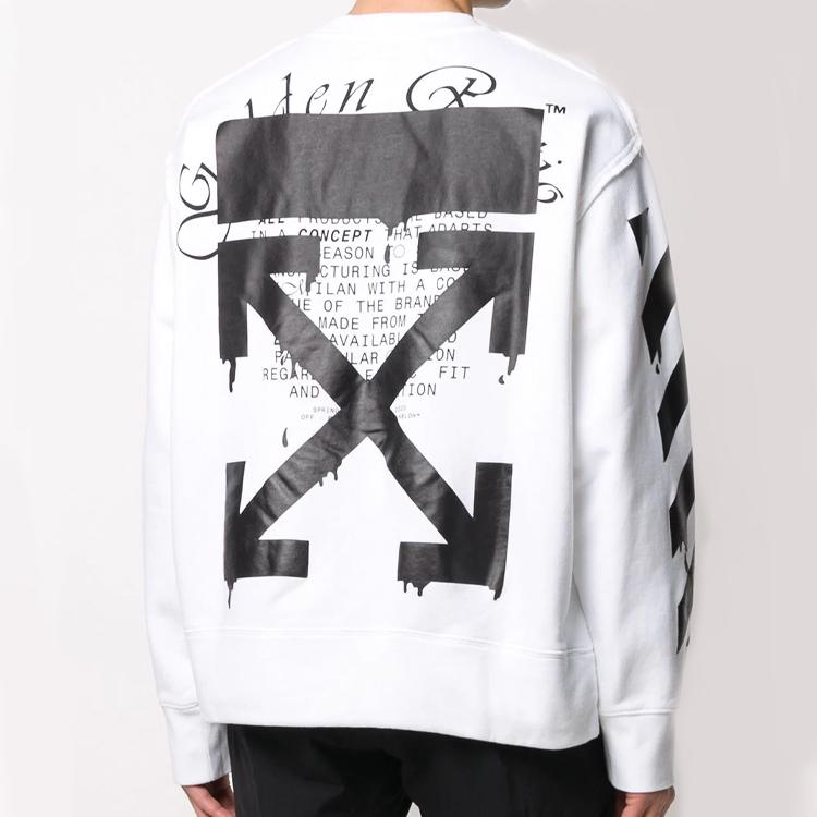 OFF WHITE Ss20 Sweatshirts Men's White Crew Neck Moderate Regular OMBA037R20E300050110