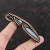 Angelite Pendant Copper Wire Wrapped Pendant Rainbow Moonstone Pendant Handmade Angelite Jewelry Gemstone Pendant Gift For Him Wire Jewelry