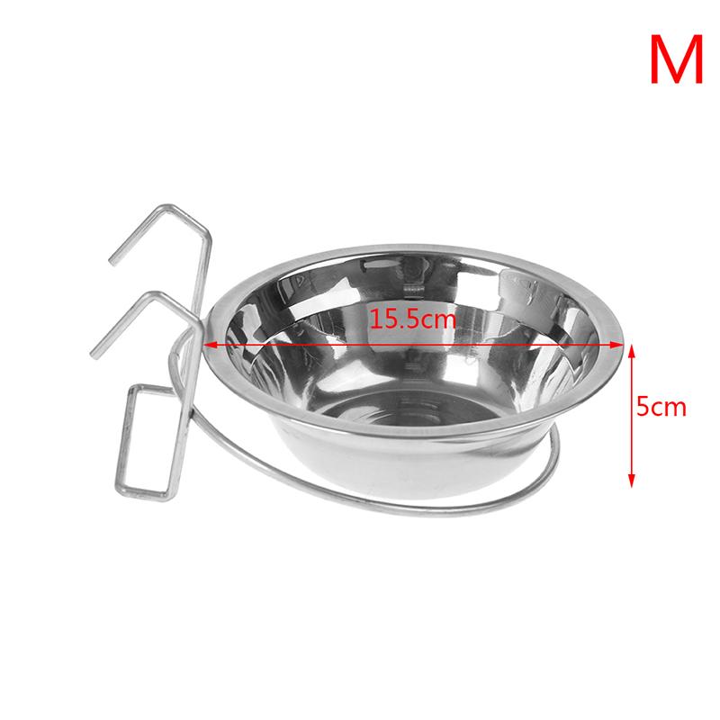Wisząca miska dla zwierząt ze stali nierdzewnej Karmienie Pies Kot Ptak Papuga Karma Koszyk na wodę