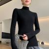 Women's Seamless Cashmere Slimming Sweater - Soft, Skin-Friendly Half-High Neck for Autumn/Winter