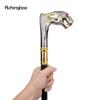 Golden Black Leopard Red Eye Luxury Fashion Cosplay Walking Stick Party Decorative Cane Elegant Crosier Knob Stick 92cm