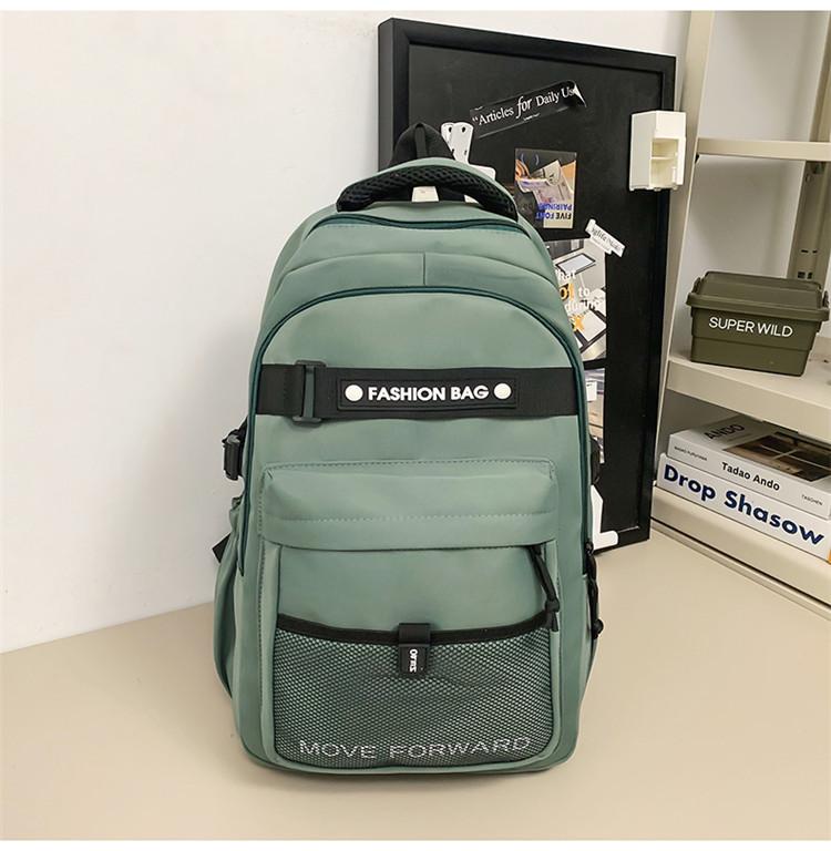 

Рюкзак для ученика средней школы, повседневный, большой вместимости, дорожная сумка для ученика средней школы, модный зелёный
