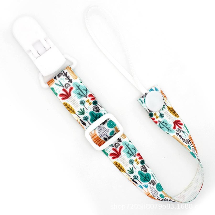 Cute Cartoon Baby Pacifier Clips Chain Ribbon Dummy Soother Holder Chains Adjustable Buckle Strap for Pacifier Baby Feeding Gift