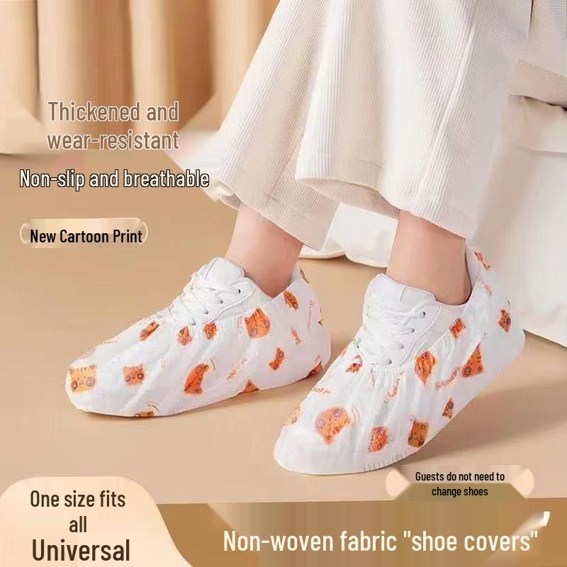 Large Non-Woven Anti-Slip Disposable Shoe Covers for Indoor Use - Adults & Kids