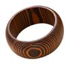 Vintage Ornate Carved Wooden Bangle Bracelet Artistic Wide Cuff For Women Elegant Natural Wood Jewelry Accessory