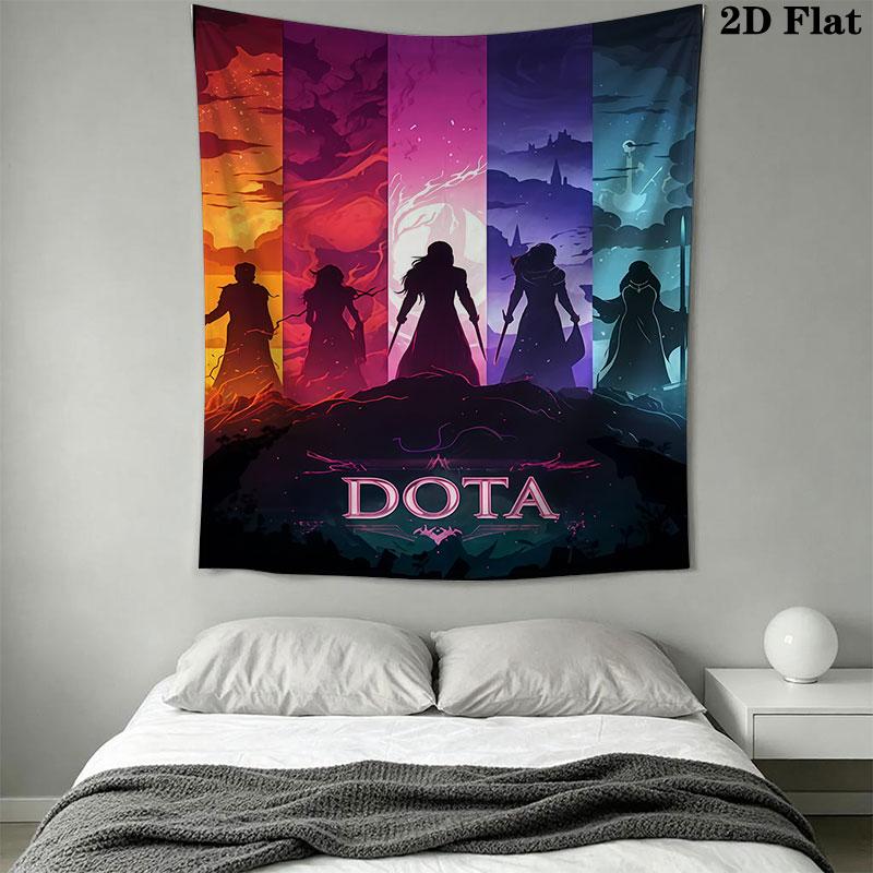 DOTA 2 Wall Hanging Printed Fabric Blanket Decorative Tapestries for Bedroom Living Room Home Decor