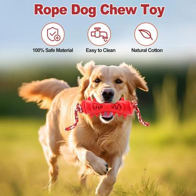 Chew Toys For Aggressive Chewers Teething Supplies Teething Biting Toys With Rope For Dog Pet Puppy Aggressive Chewers Supplies