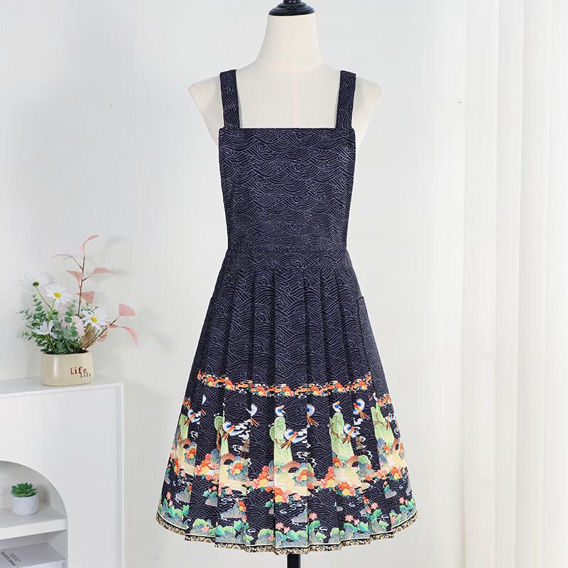 Qianxing New Style Chinese Princess Canvas Apron